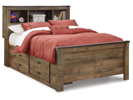 Signature Design by Ashley Trinell B446B16 Full Bookcase Bed with 2 Storage Drawers Discount