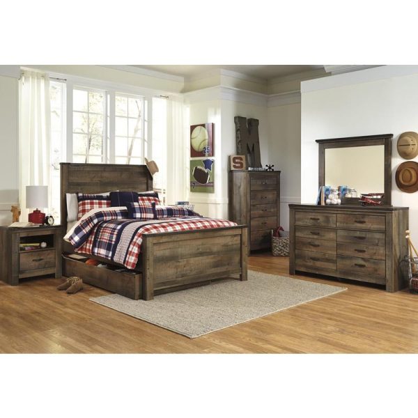 Signature Design by Ashley Trinell B446B9 Full Panel Bed with 1 Large Storage Drawer Hot on Sale