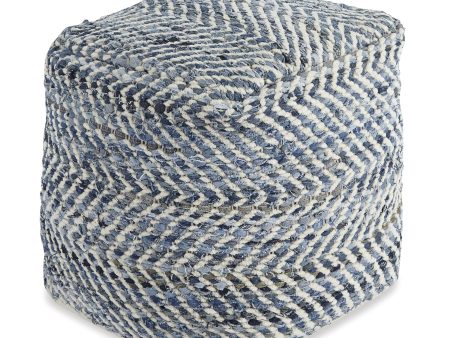 Signature Design by Ashley Chevron A1000445 Pouf Fashion