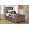 Signature Design by Ashley Trinell B446B15 Twin Panel Bed with 2 Storage Drawers Online Hot Sale