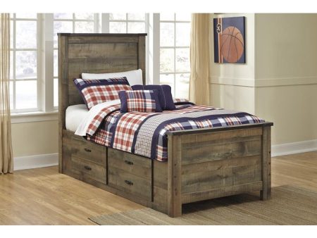 Signature Design by Ashley Trinell B446B15 Twin Panel Bed with 2 Storage Drawers Online Hot Sale