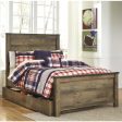 Signature Design by Ashley Trinell B446B9 Full Panel Bed with 1 Large Storage Drawer Hot on Sale