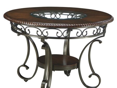 Signature Design by Ashley Round Glambrey Dining Table with Trestle Base D329-15 For Discount