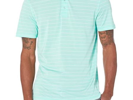 Amazon Essentials Polo de Golf de Secado Rápido de Ajuste Entallado Hombre, Azul Agua, Rayas, XL Hot on Sale