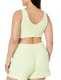 The Drop Bralette Thalia para mujer, escote de pico, felpa de rizo, verde Butterfly, XXS Online Sale