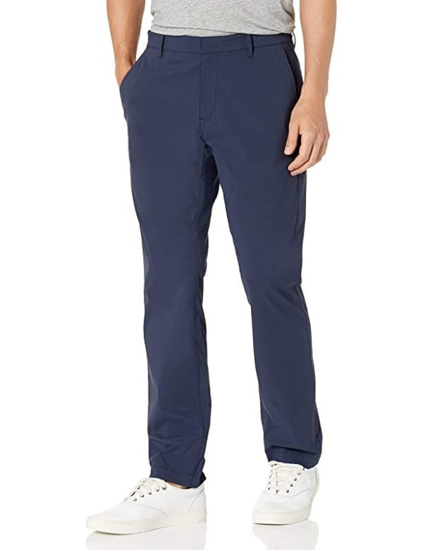 Goodthreads Pantalón Chino híbrido de Corte Ajustado Hombre, Azul Marino, 38W   28L Fashion